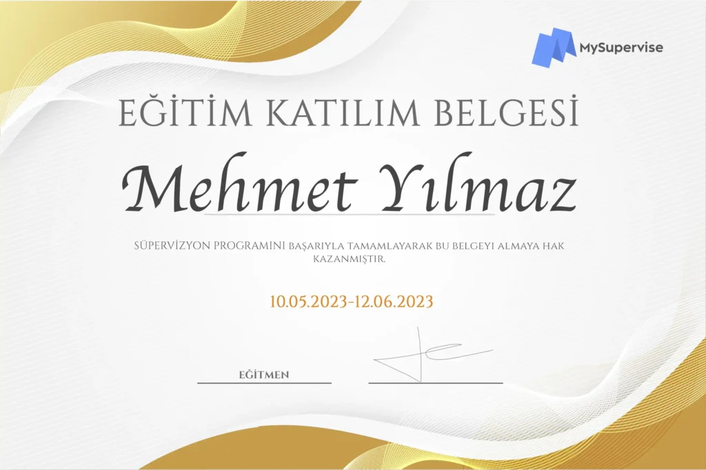 EĞİTİM KATILIM BELGESİ